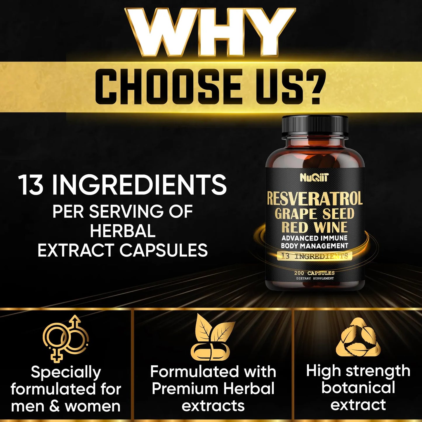 Extracto Trans Resveratrol 1000 Mg Complejo Inmune Con Equinacea Y Berberina 200 Capsulas