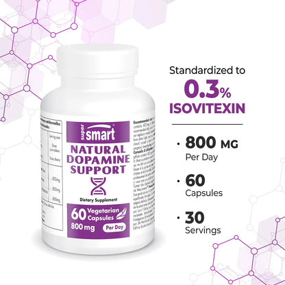Soporte Natural De Dopamina 800 Mg Neuravena Extracto De Avena Sativa 60 Cápsulas Vegetarianas