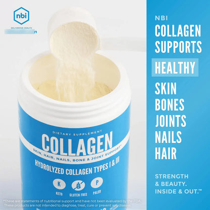 Proteína De Colágeno Hidrolizado Tipo I Y III Sin Sabor Polvo 400g
