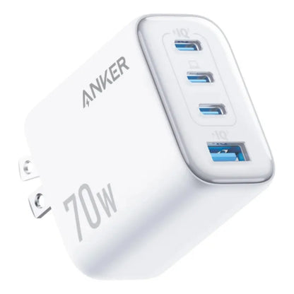 Cargador Anker 70w 30w Gan Con Cables Usb C Alta Potencia Blanco - Imagen 3