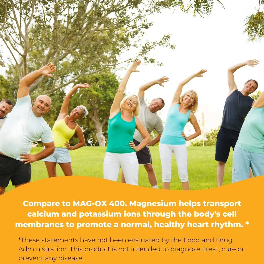 Óxido De Magnesio 483 Mg 250 Tabletas Grado Farmacéutico Salud Ósea Y Cardiovascular