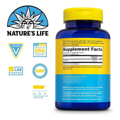Quercetina Fortificante 370 Mg Apoyo Bioflavonoide Bienestar Nature's Life