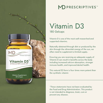 Vitamina D3 5000 UI 180 Cápsulas Blandas Máxima Absorción Huesos Fuerte Sistema Inmune