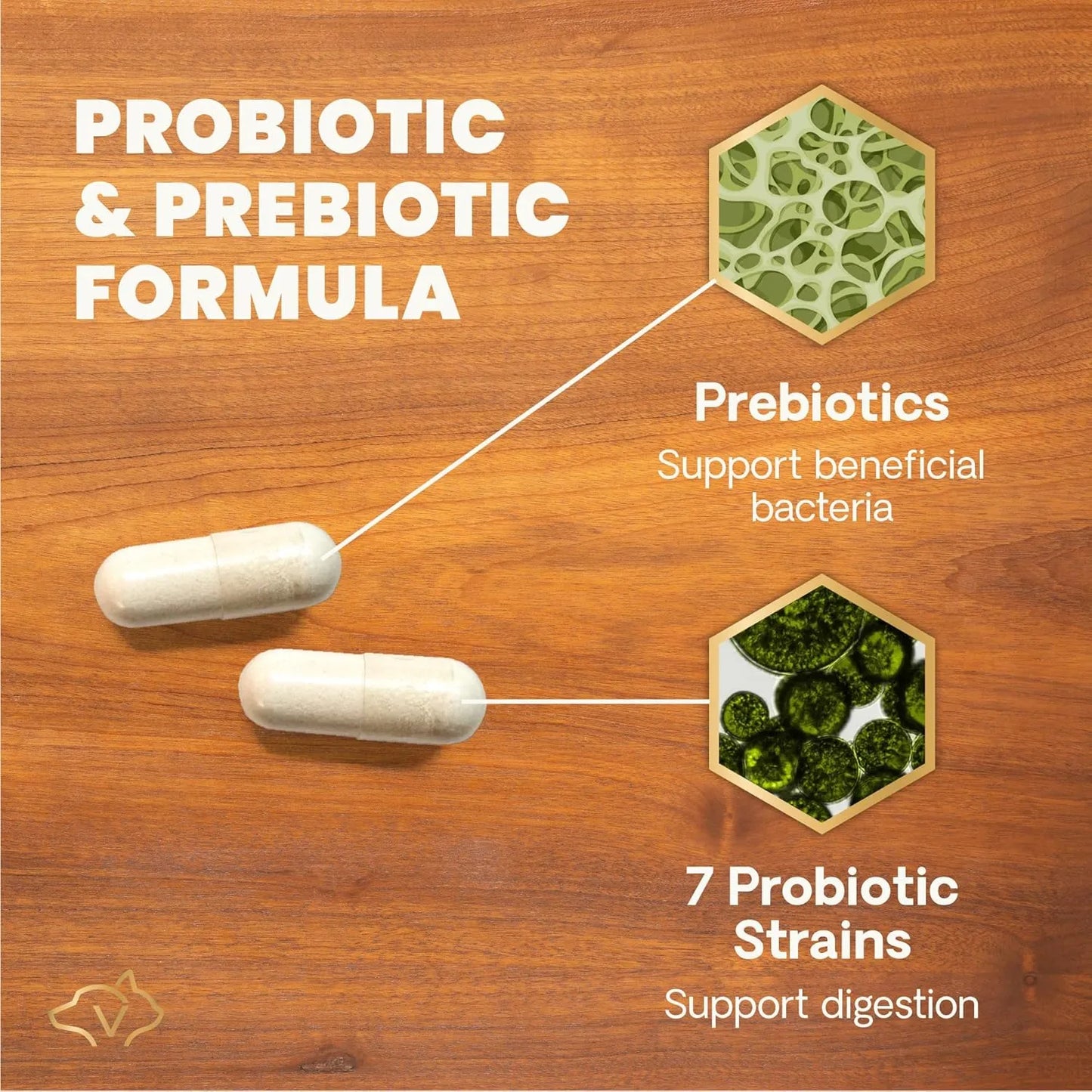 Mega Probiotic Para Perros Y Gatos 120 Capsulas VetriScience Laboratories Suplemento Digestivo