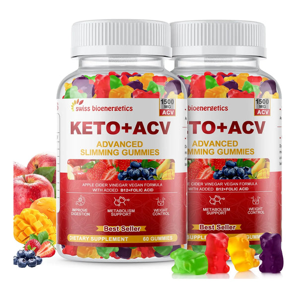 Gomitas Keto Vinagre De Sidra De Manzana 1500 Mg Sabor Frutas Apoyo Dieta