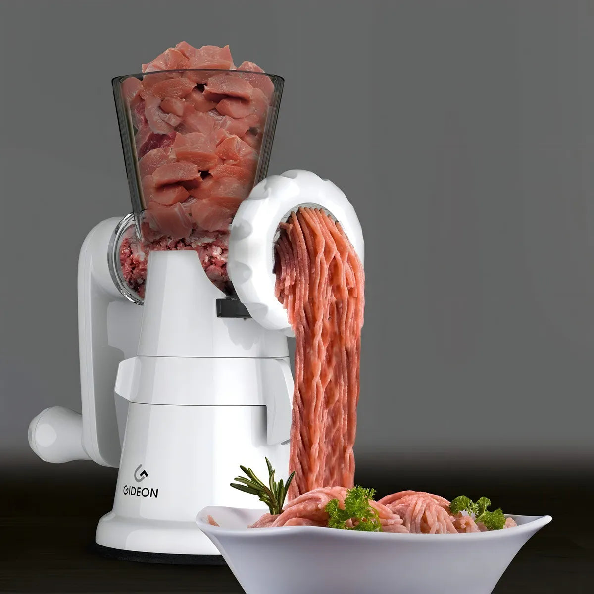 Picadora De Carne Manivela Gideon Potente Y Resistente Para Cocina Profesional