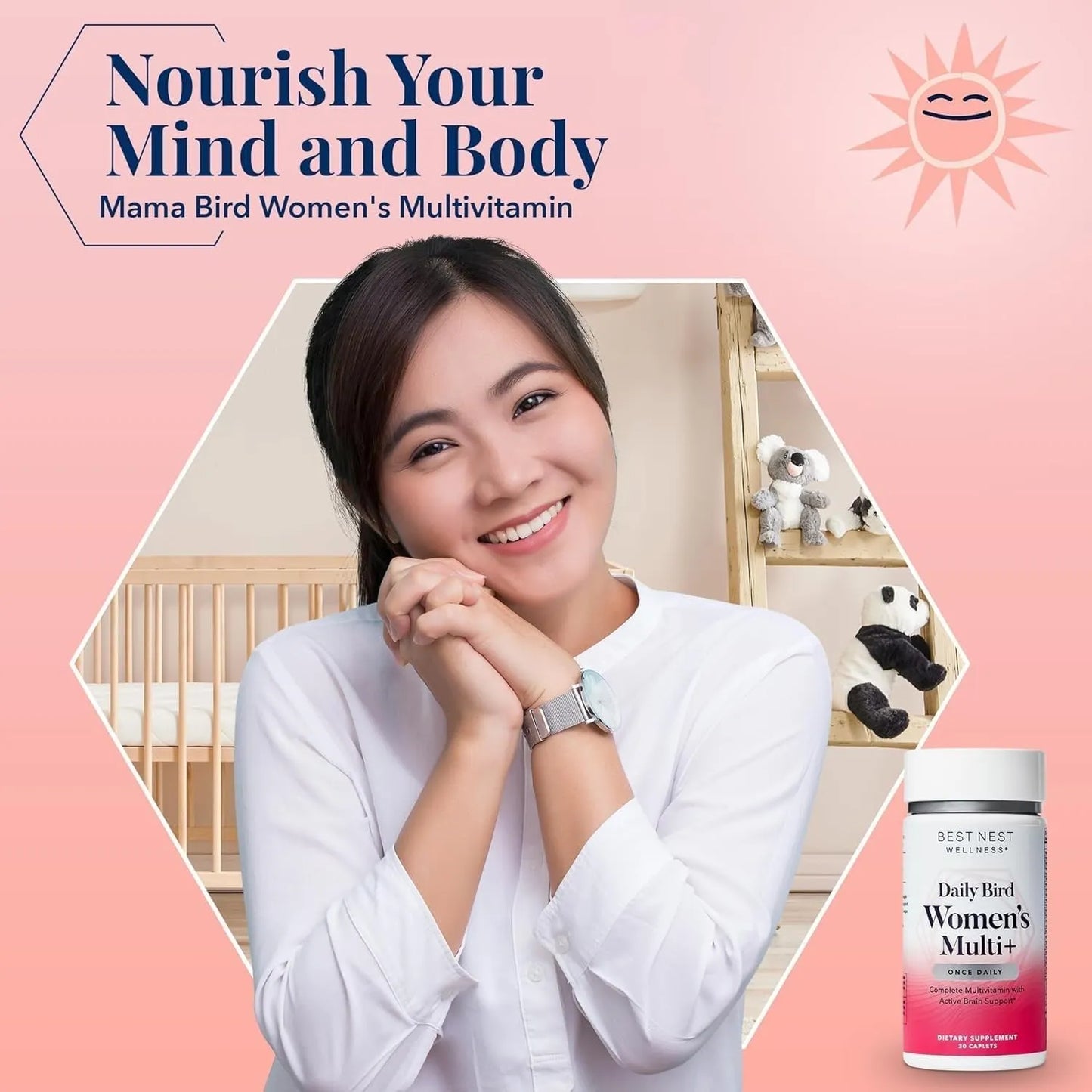 Multivitaminico Mujer Probioticos Metilfolato B12 Soporte Inmunologico Energia Diaria