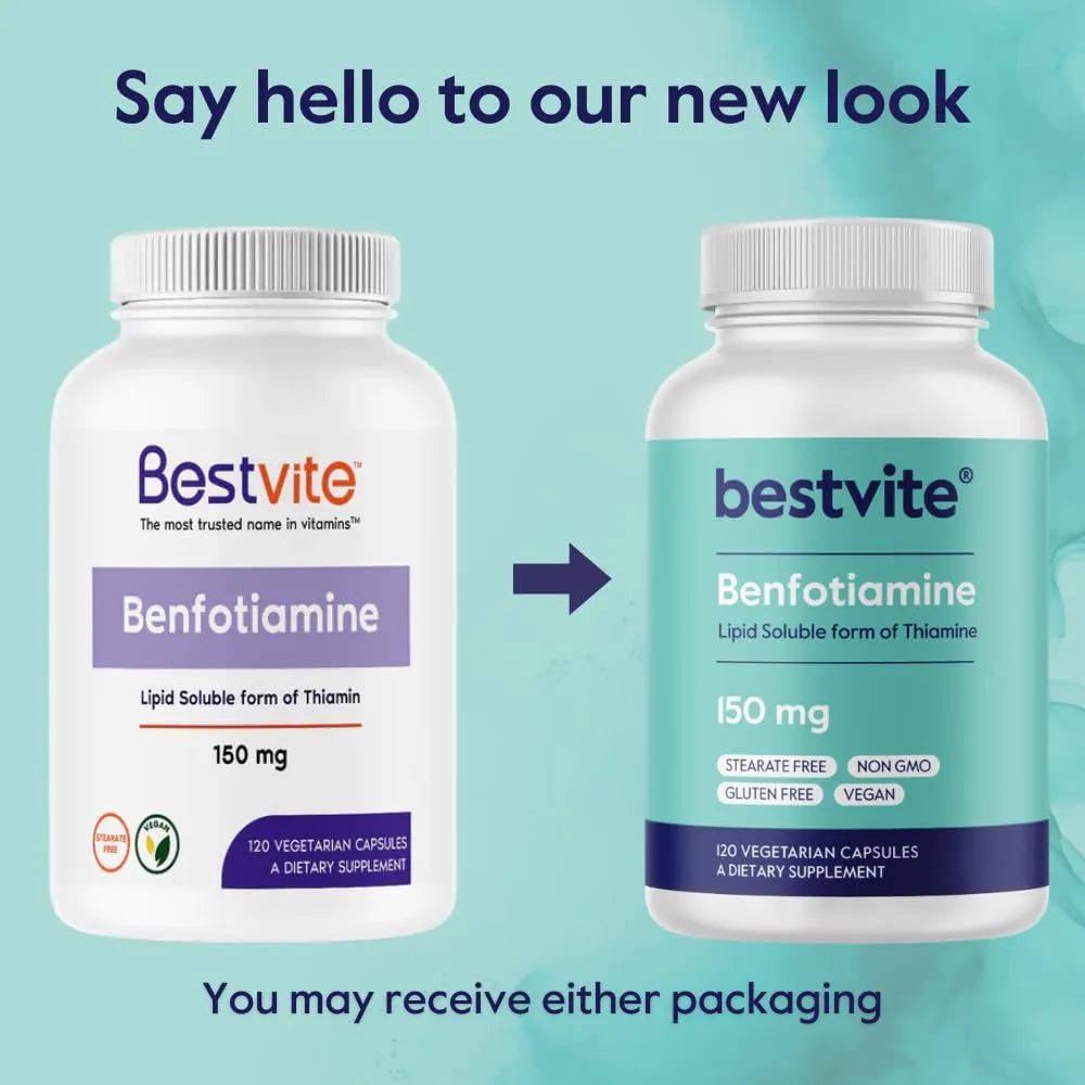 Benfotiamina 150 Mg 240 Capsulas Veganas Sin Estearatos Ni Dioxido De Silicio