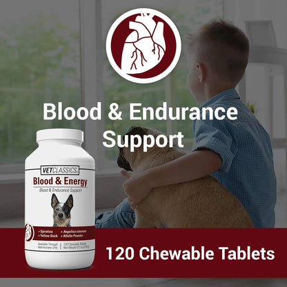 Soporte Energético Y Sanguíneo Para Perros Con Espirulina 120 Tabletas Masticables