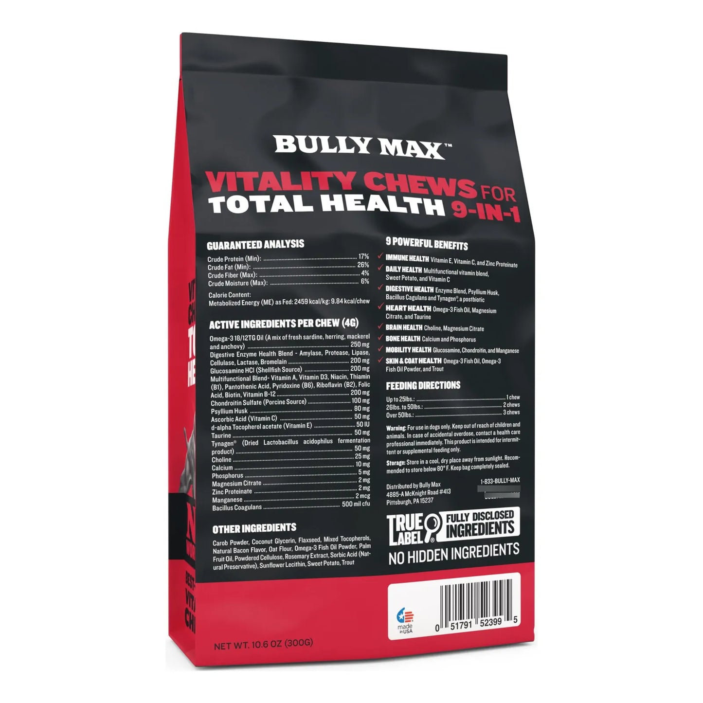 Masticables 9 En 1 Para Perros Salud Total Multivitaminas Omega 3 Articulaciones