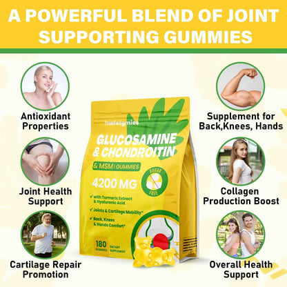 Gomitas De Condroitina Y Glucosamina 180 Unidades Sabor Piña