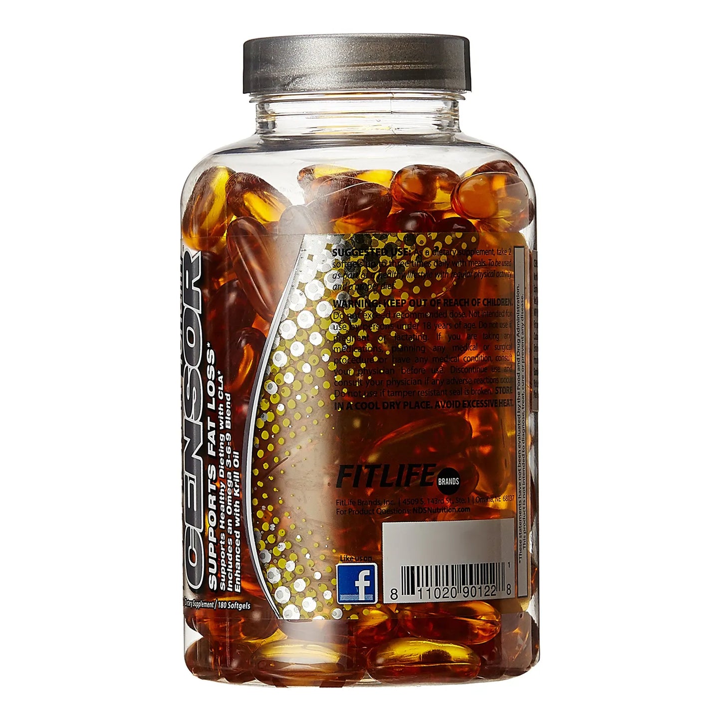 Capsulas Censor Pérdida De Grasa Y Tonificación Corporal Con CLA Y Omega 3-6-9 180 Unidades