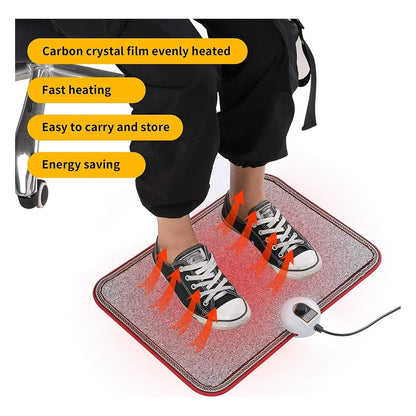 Alfombrilla Termica Electrica Para Pies 110V Calentador De Pies Con Control De Temperatura