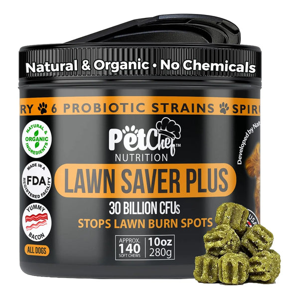 Neutralizador De Orina De Perro Para Césped Masticables Suaves Pet Chef Lawn Saver Plus Protege Tu Jardín Naturalmente