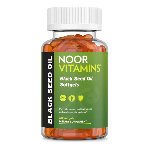 Capsulas Aceite Semilla Negra Halal 1000 Mg Nigella Sativa Noor Vitamins
