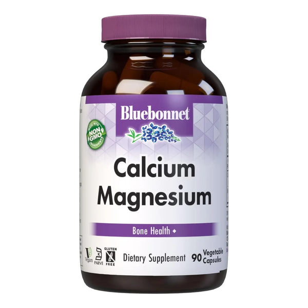 Capsulas Citrato De Calcio Y Magnesio BlueBonnet 90 Unidades Vegano Sin Gluten