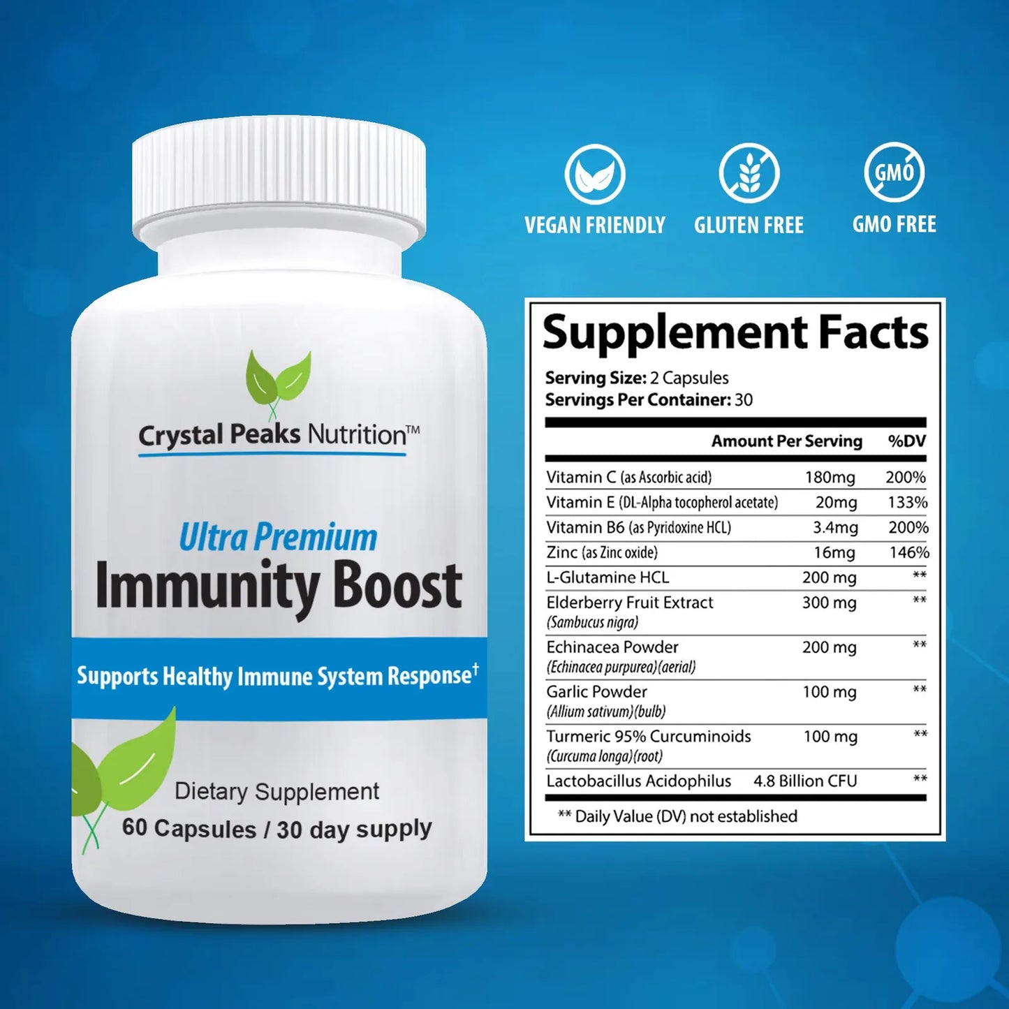 Capsulas De Apoyo Inmunologico Con Sauco Vitamina C Equinacea 60 Cápsulas Veganas
