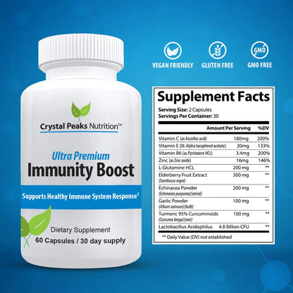 Capsulas De Apoyo Inmunologico Con Sauco Vitamina C Equinacea 60 Cápsulas Veganas