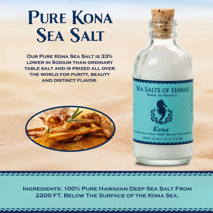 Sal Marina Pura De Hawái 100 Natural Botella 3.5 Onzas Minerales Esenciales