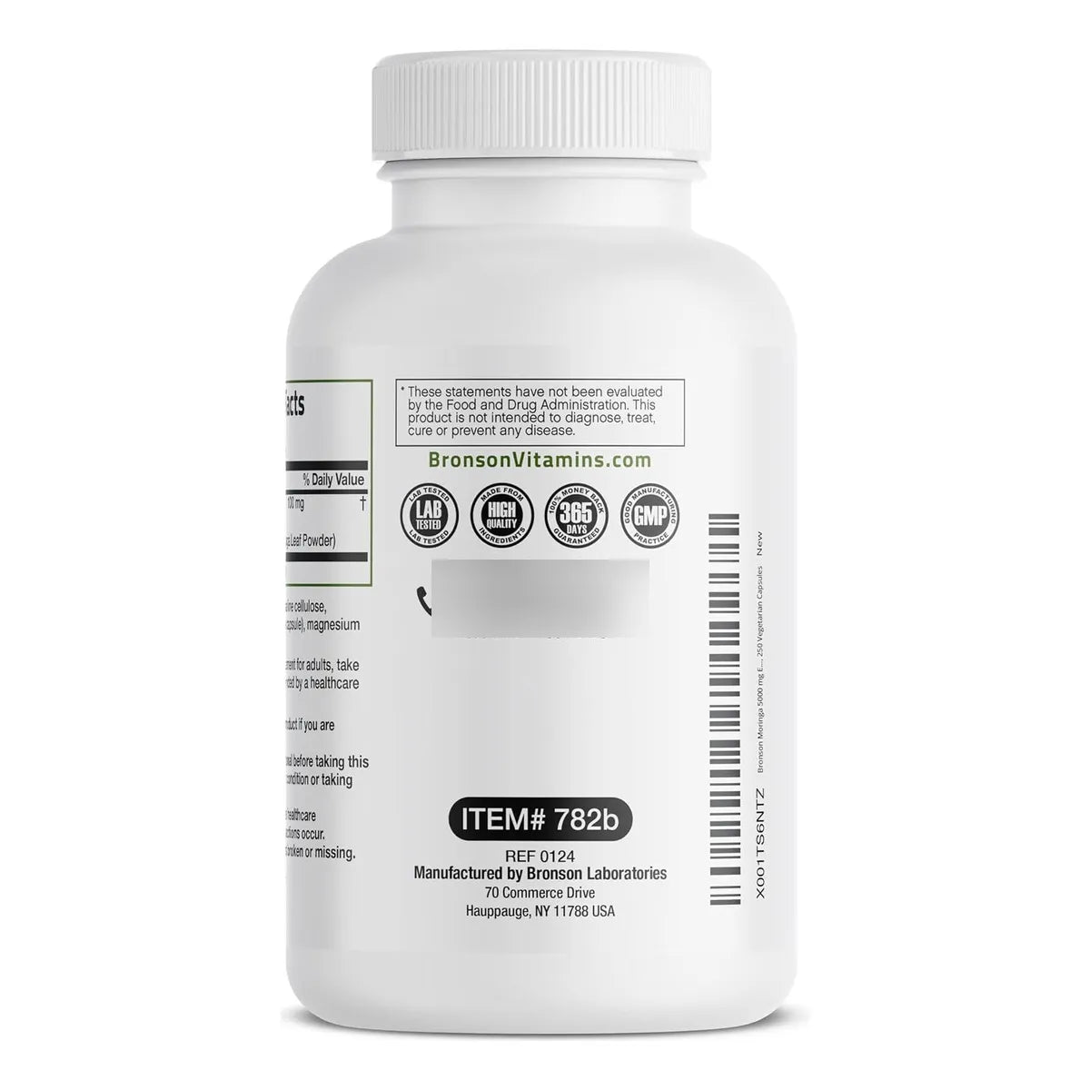 Moringa Oleifera 5000 Mg Extra Fuerza 250 Capsulas Superalimento Natural