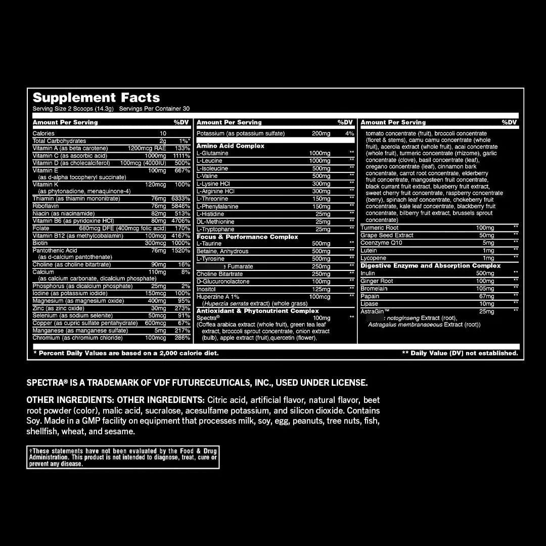 Polvo Vitaminico Completo Con Zinc Vitaminas C B D Aminoacidos Enzimas Digestivas