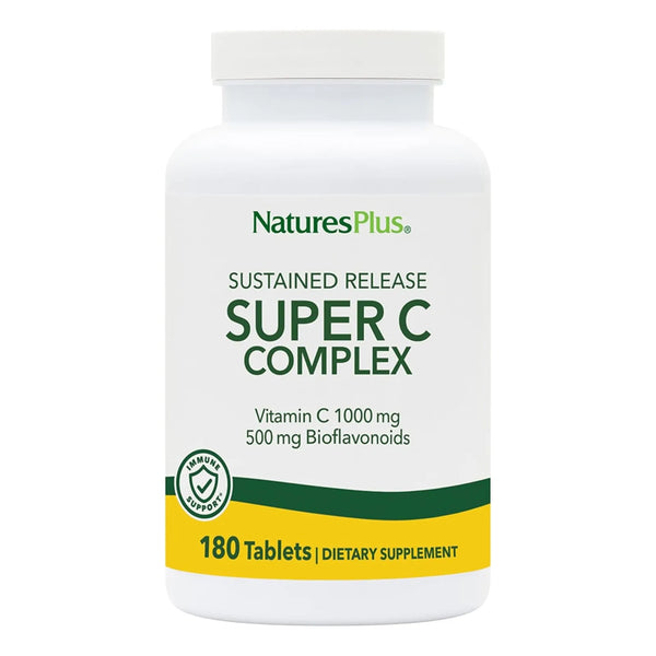 Complejo Super C 180 Tabletas Liberación Prolongada Con Bioflavonoides Vitamina C 1000 Mg