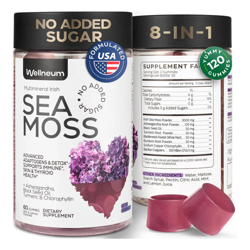 Gomitas Brillantes De Musgo Marino Multimineral Para Inmunidad Y Salud