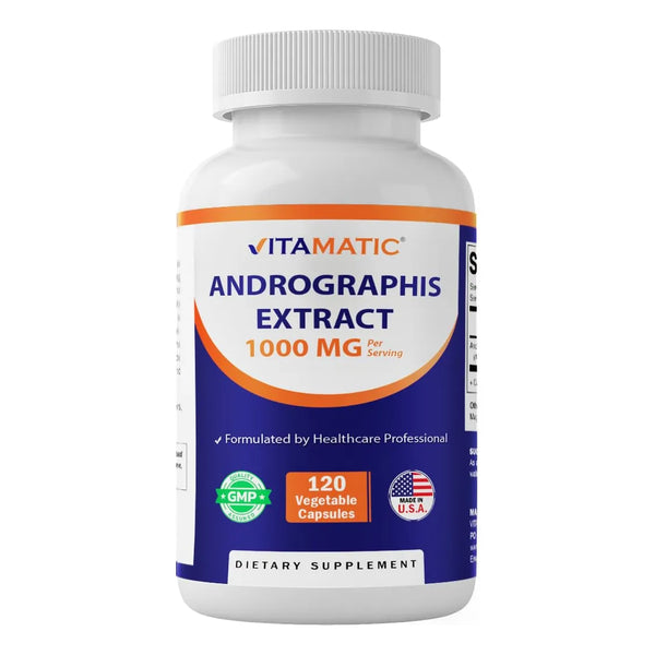 Extracto Andrographis 1000 Mg 120 Cápsulas Vegetales 20 Veces Más Potente