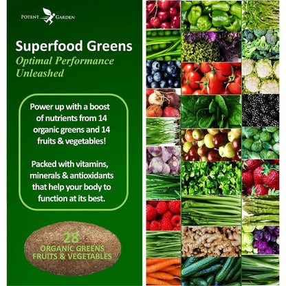 Paquete De 2 Superalimentos Organicos Potent Garden Frutas Verduras Energia Antioxidantes