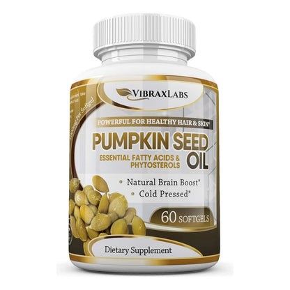 Aceite De Semilla De Calabaza Prensado En Frio 1000 Mg Cabello Piel Y Prostat