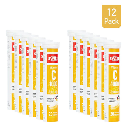 Vitamina C Efervescente 1000 Mg 240 Tabletas Sabor Naranja