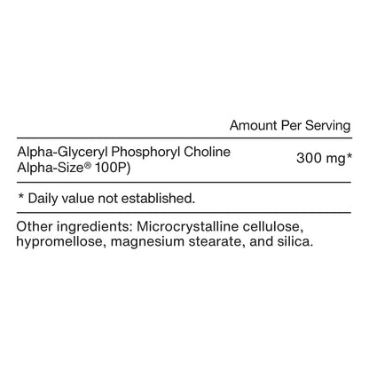 Suplemento Alpha GPC 60 Porciones Salud Cognitiva Y Muscular Certificado NSF