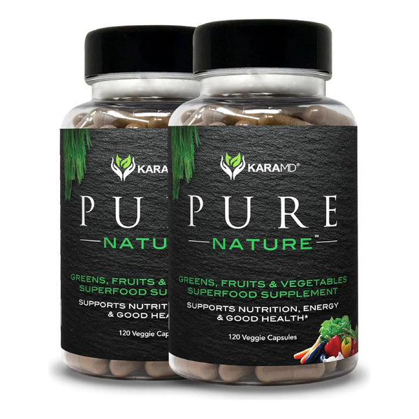 Suplemento KaraMD Pure Nature Frutas Verduras Vitaminas Fibra Antioxidantes Energía Digestión Vegano