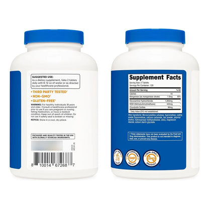 Glucosamina 1800 Mg Con Condroitina Y Msm 240 Tabletas Nutricost