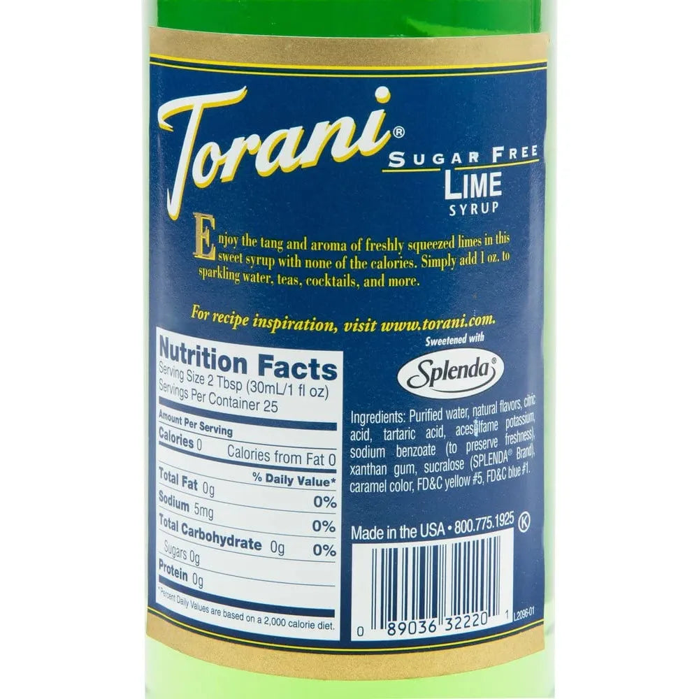 Sirope De Sabor 750 Ml Torani Para Bebidas Y Postres Sin Carbohidratos Ni Calorias