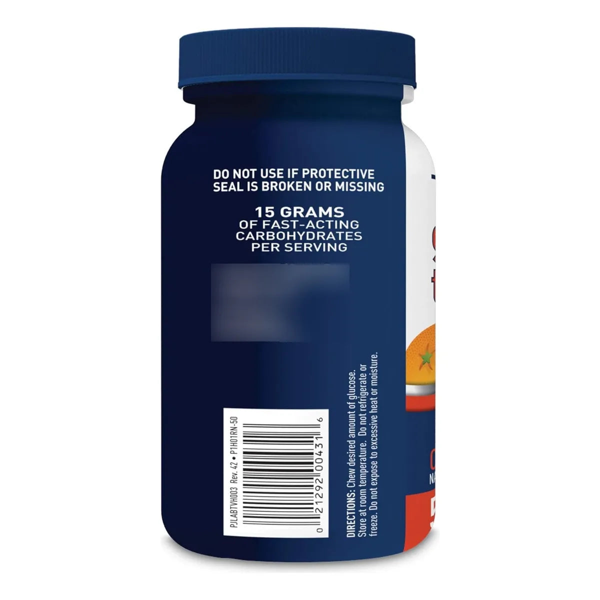Tabletas De Glucosa Sabor Naranja TRUEplus 50 Unidades Energia Rapida