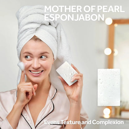 Esponja Jabon Madreperla Limpiador Ducha Revitalizante Piel Suave