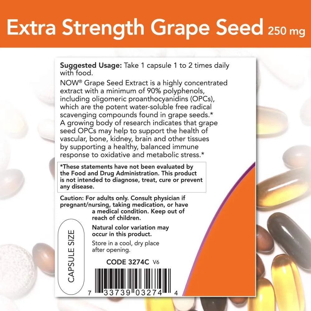 Extracto De Semilla De Uva 250 Mg 90 Capsulas Vegetales Pack De 2