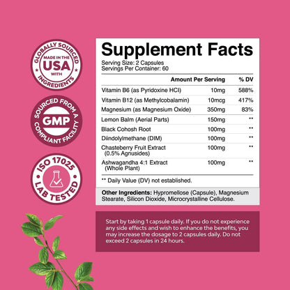 Suplemento Para Síndrome Premenstrual Alivia Calambres Equilibrio Hormonal Natural
