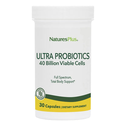 Natures Plus Ultra Probiotics Suplemento Digestivo 30 Cápsulas Vegetarianas Salud Intestinal