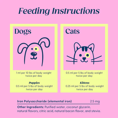 Aminopets Hierro Liquido Para Perros Y Gatos Combate Anemia Y Aumenta Energia