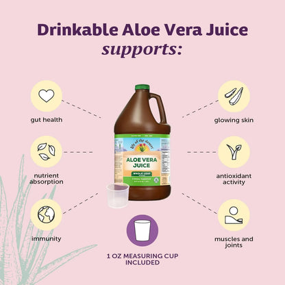 Jugo De Aloe Vera Filtrado Con Enzimas Digestivas Para Salud Intestinal Y Piel