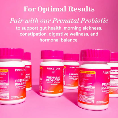 Pink Stork Total Prenatal DHA 180 Caps Soporte Nutricional Para Embarazo