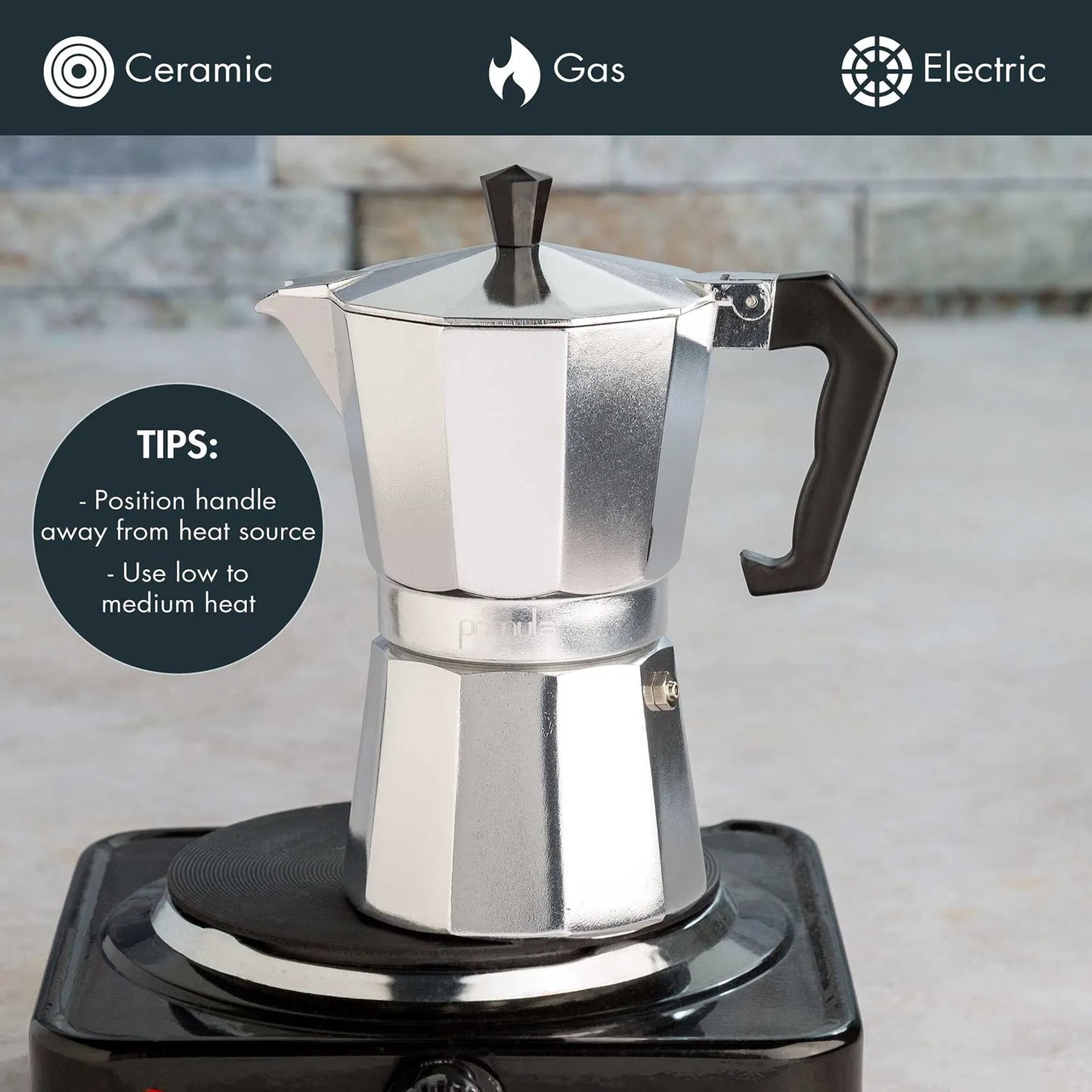 Cafetera Espresso Eléctrica Y Espumador 6 Tazas Plata SOMOS IMPORTACIONES GOLD