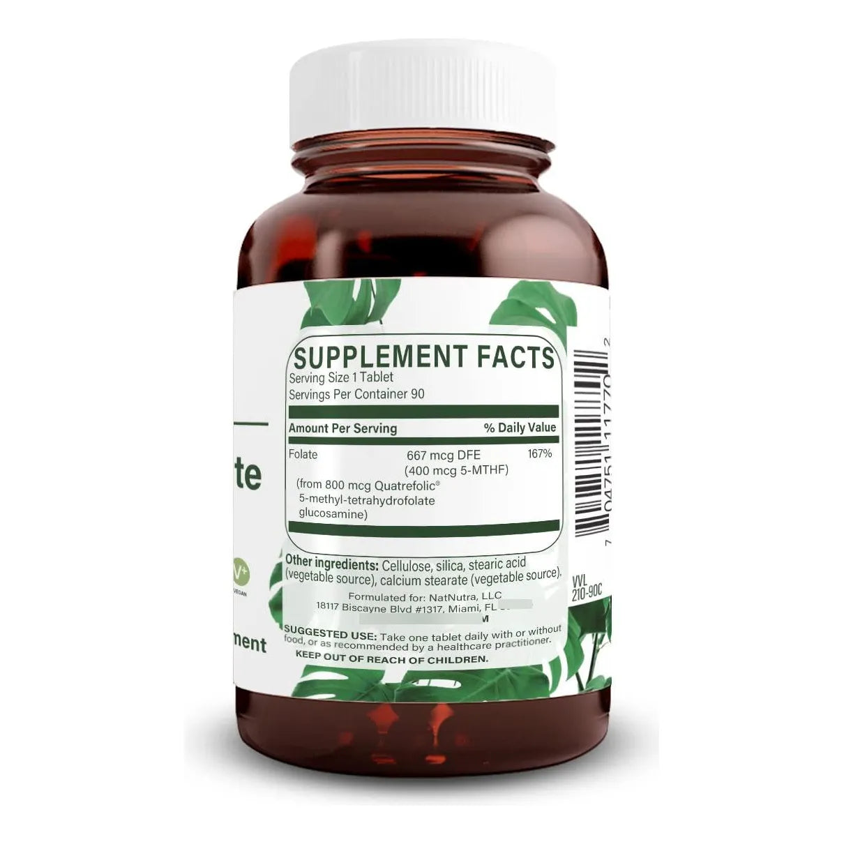 Activo Metil Folato Quatrefolic Suplemento Vegano 90 Tabletas Apoya Sistema Inmunológico Y Cerebral