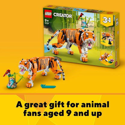Lego Creator 31129 Tigre Panda Pez Koi Juego 3 En 1 Construye Y Transforma
