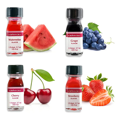 Aceites Frutales Lorann Pack 4 Sabores Aroma Rojizo Intenso Y Natural