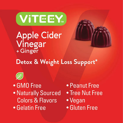Gomitas De Vinagre De Sidra De Manzana 1000 Mg Con Jengibre Apoyo Inmunologico Y Perdida De Peso