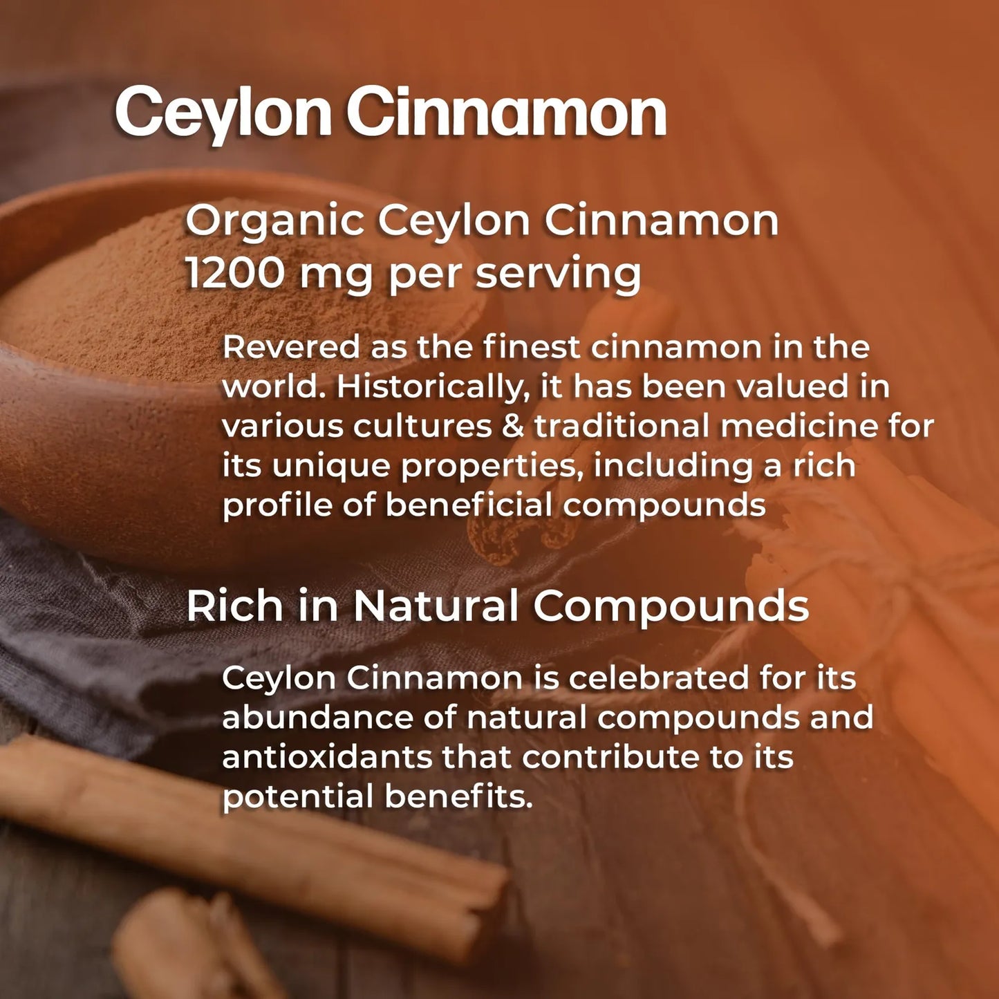 Canela De Ceilán Orgánica En Cápsulas 60 Unidades Energía Natural Y Digestión