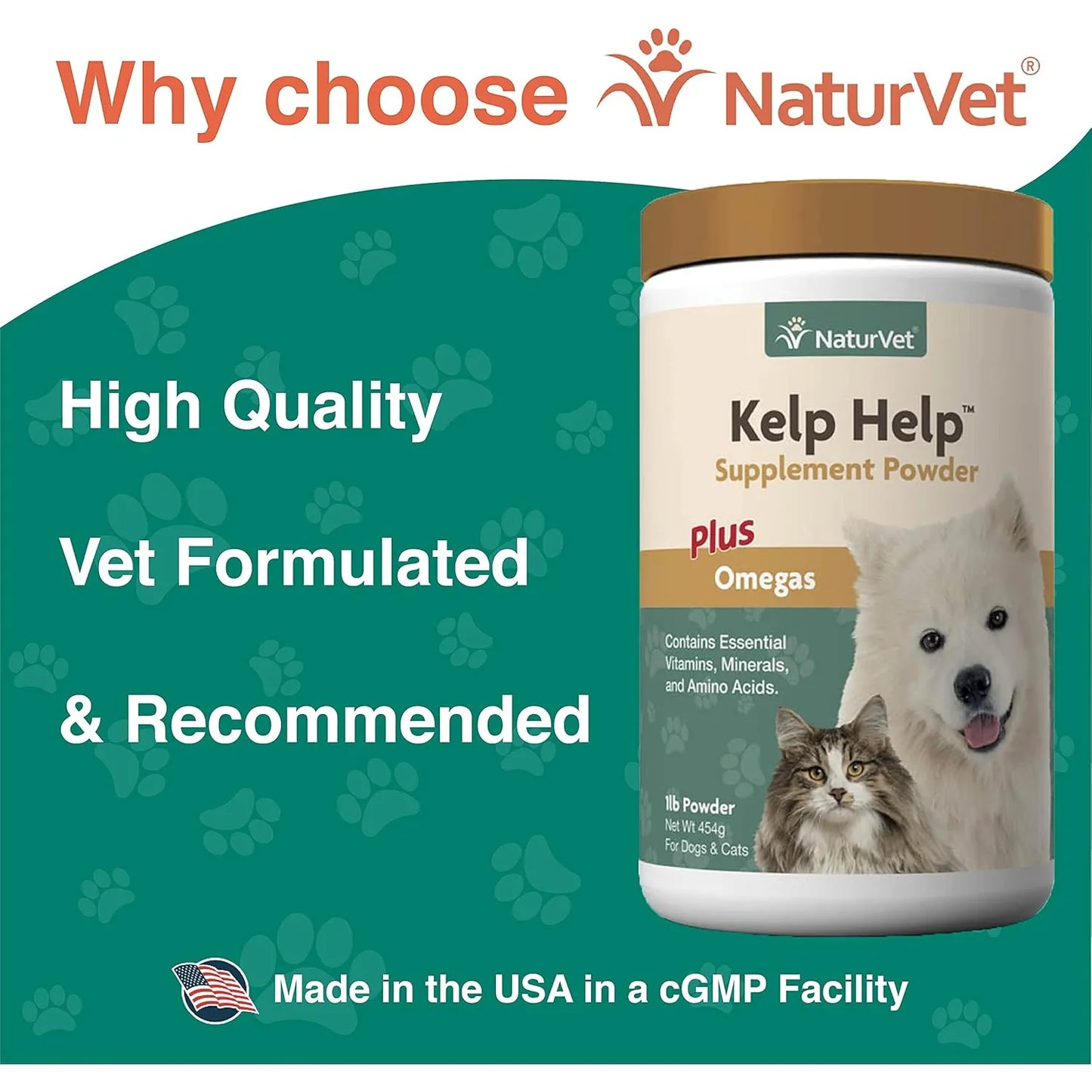 Polvo Para Piel Y Pelaje De Perros Y Gatos Con Omegas Y Alga NaturVet